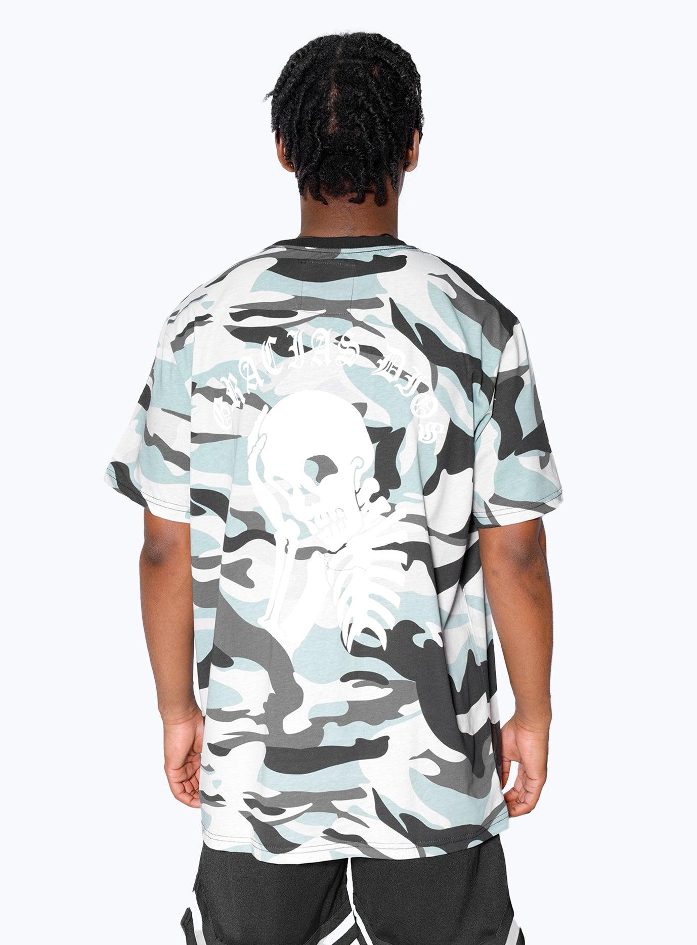 Gracias Dios Gracias Dios Skull Round Neck T-Shirt - Challenger Streetwear