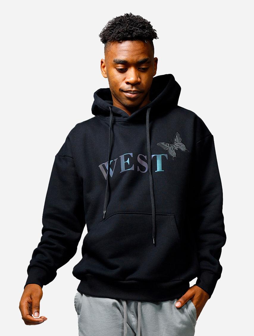 Gracias Dios Gracias West Reflective Butterfly Oversized Hoodie - Challenger Streetwear