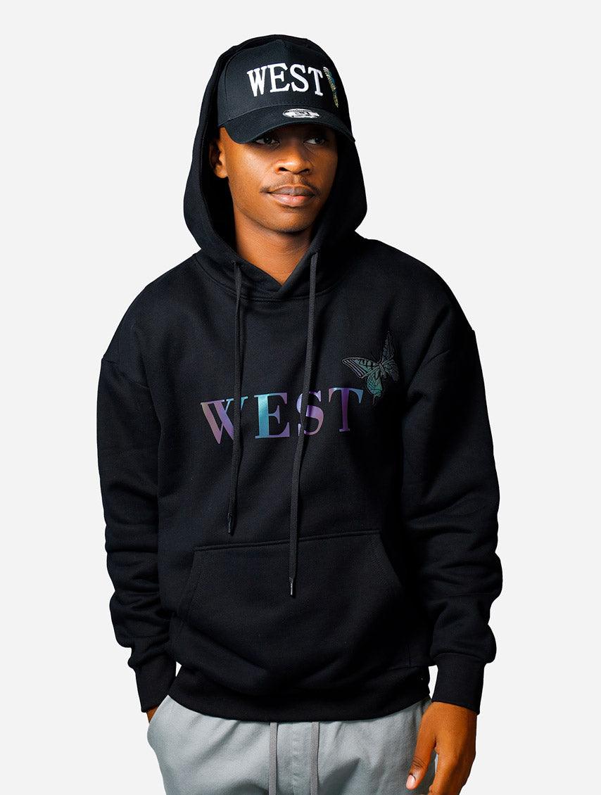 Gracias Dios Gracias West Reflective Butterfly Oversized Hoodie - Challenger Streetwear