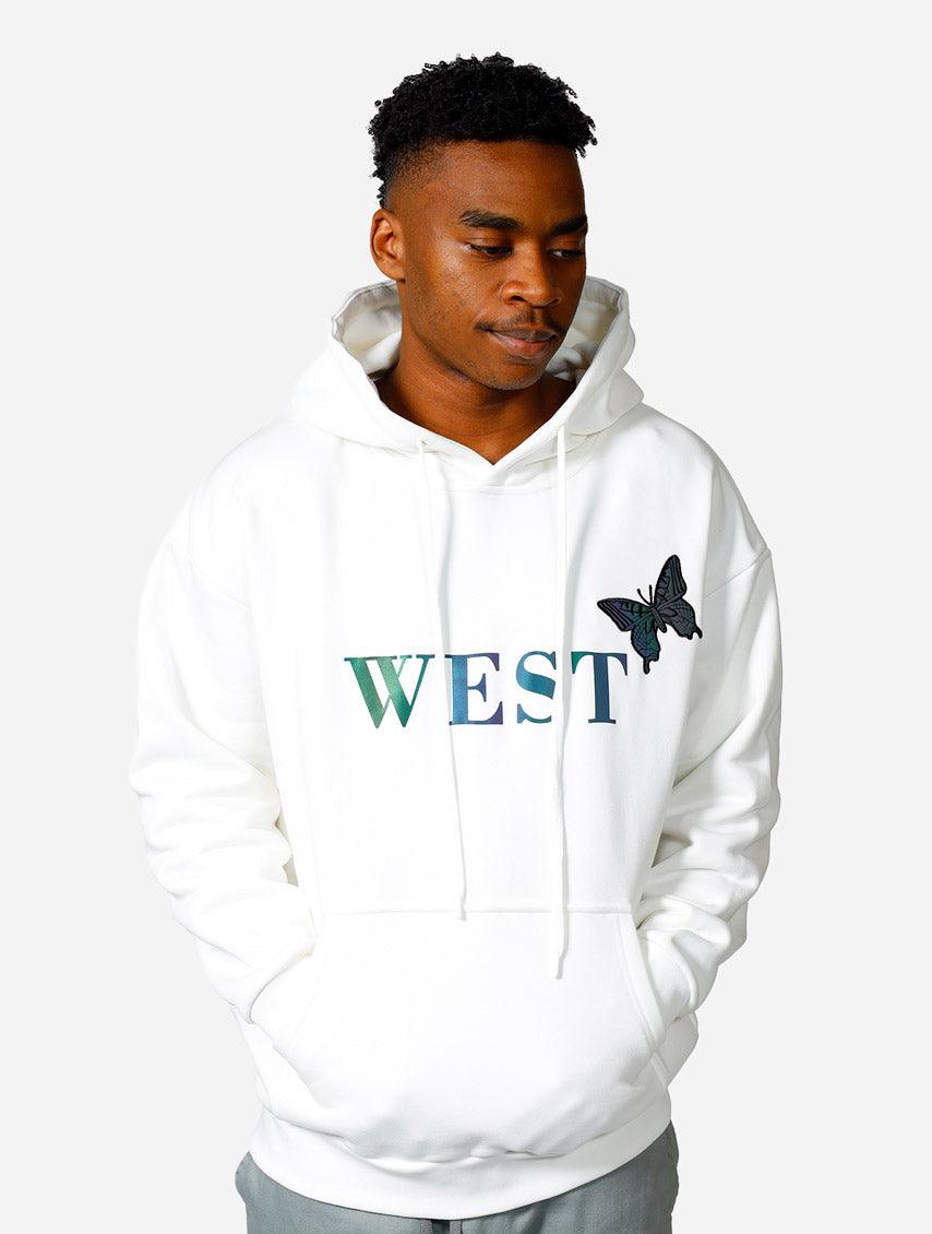 Gracias Dios Gracias West Reflective Butterfly Oversized Hoodie - Challenger Streetwear