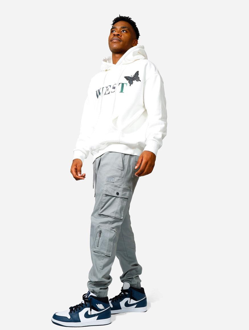 Gracias Dios Gracias West Reflective Butterfly Oversized Hoodie - Challenger Streetwear