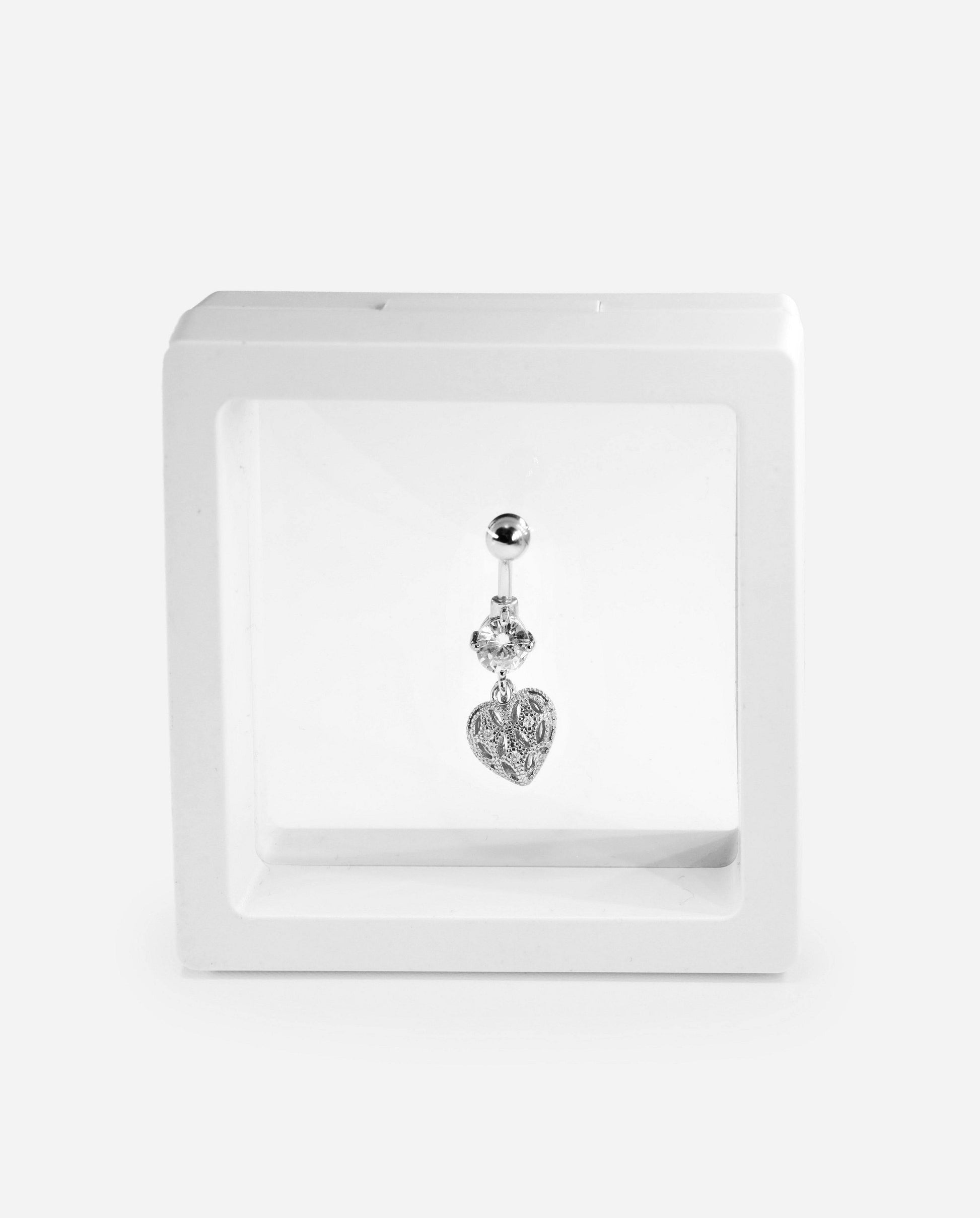 Gracias Dios Heart Belly Button Ring Piercing - Challenger Streetwear