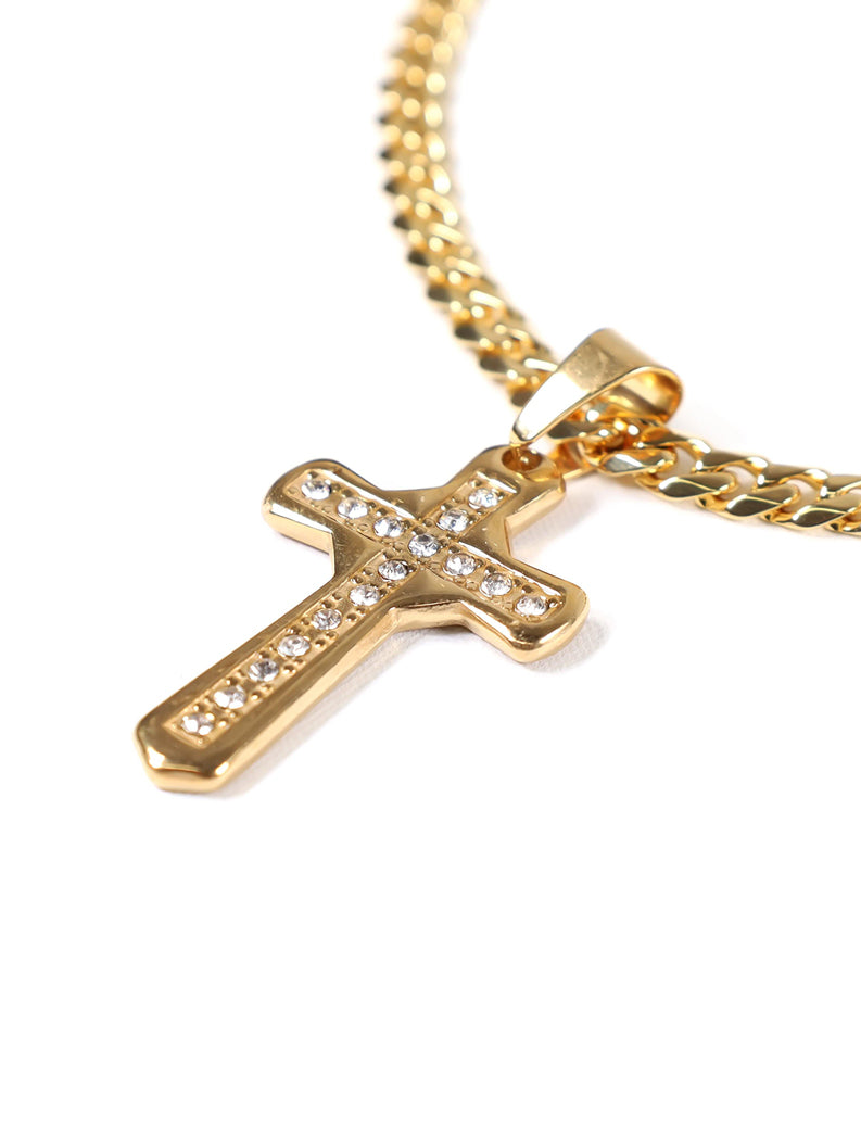 Gracias Dios Iced Gold Hip Hop Cross Pendant - Challenger Streetwear