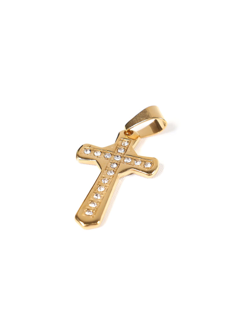 Gracias Dios Iced Gold Hip Hop Cross Pendant - Challenger Streetwear