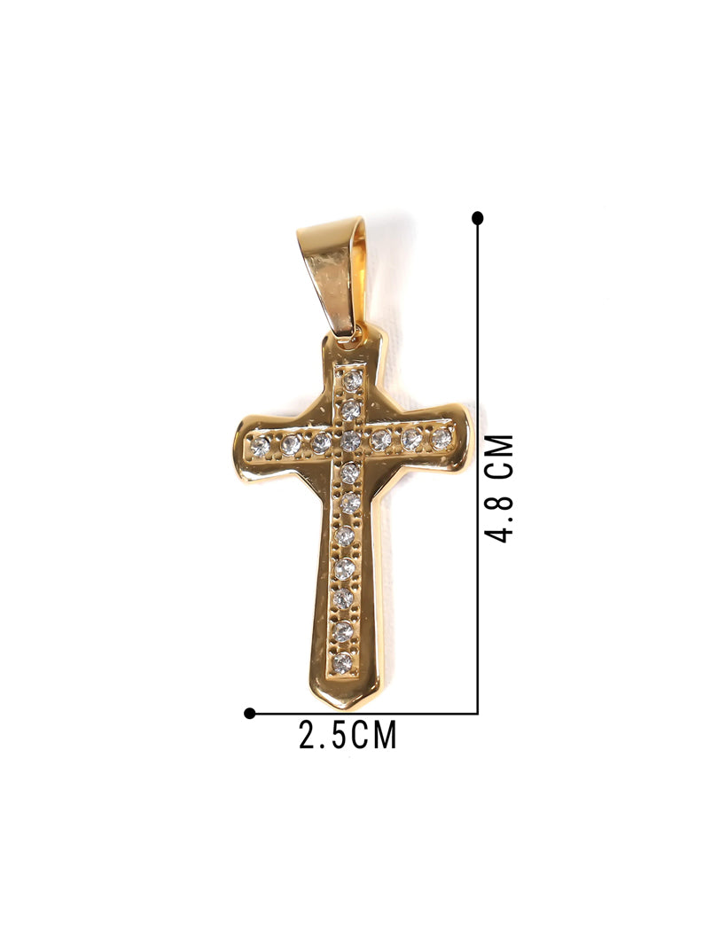 Gracias Dios Iced Gold Hip Hop Cross Pendant - Challenger Streetwear