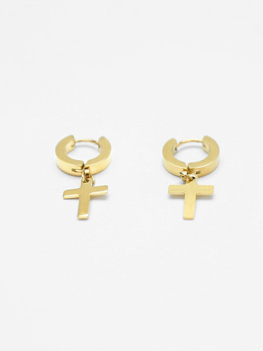 Gracias Dios Mini Cross Earring - Challenger Streetwear