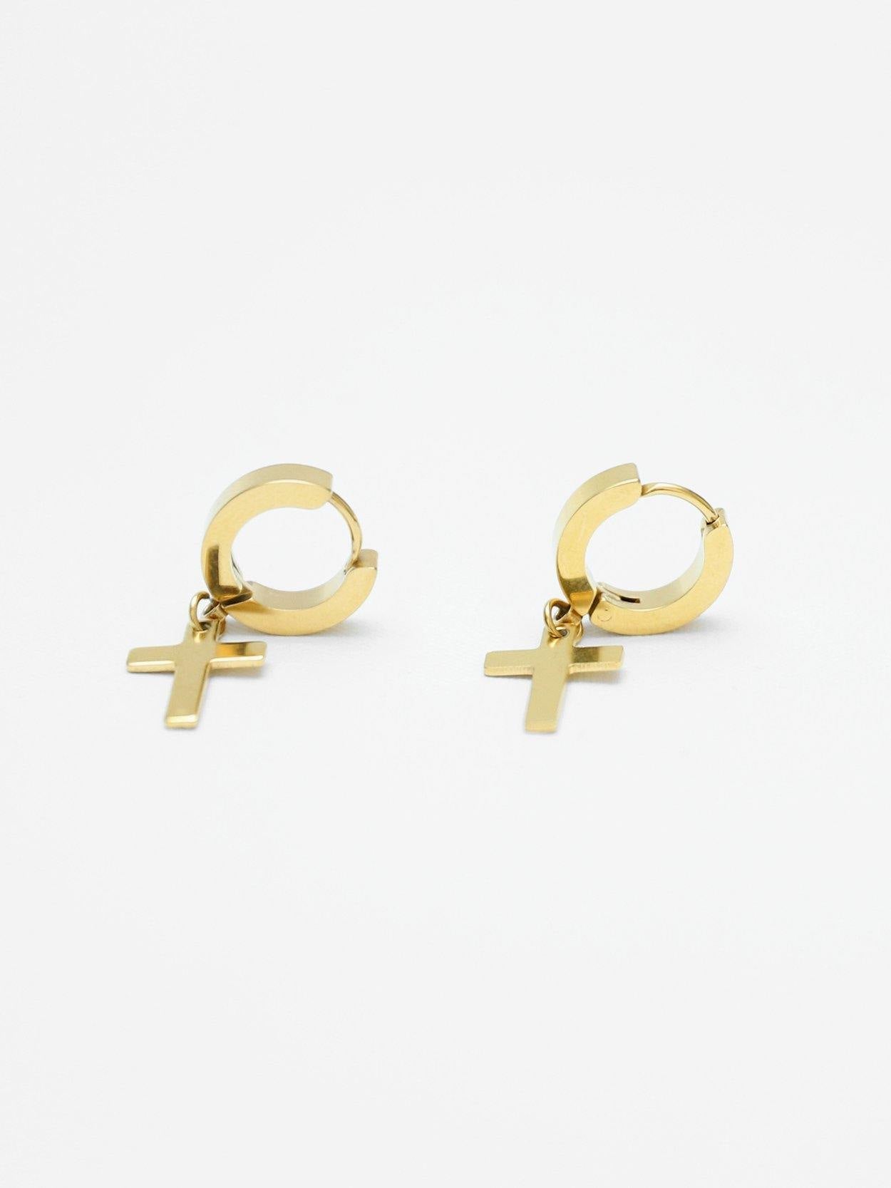 Gracias Dios Mini Cross Earring - Challenger Streetwear