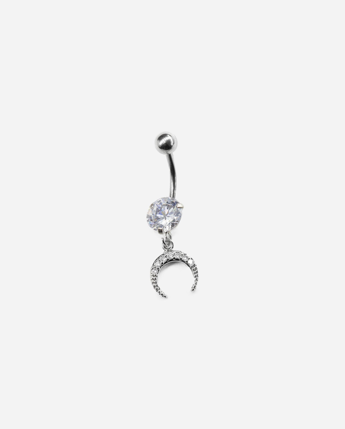 Gracias Dios Moon Crystal Dangle Belly Ring - Challenger Streetwear