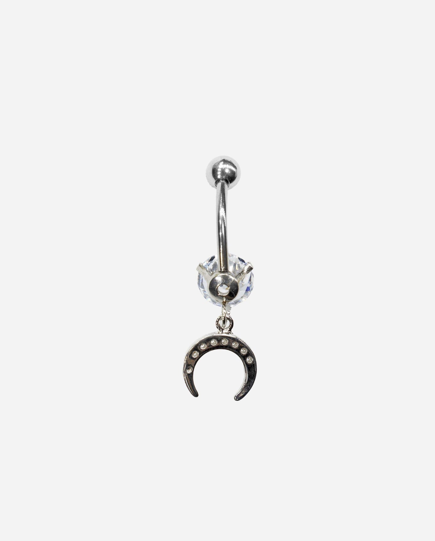 Gracias Dios Moon Crystal Dangle Belly Ring - Challenger Streetwear