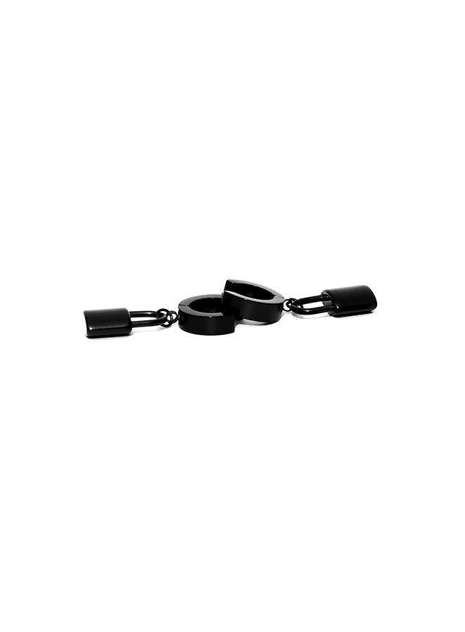 Gracias Dios Padlock Hoop Hinged Earring - Challenger Streetwear
