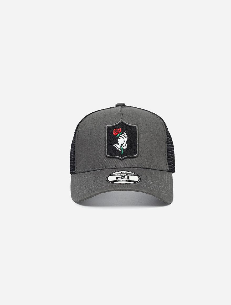 Gracias Dios Pray Hand Rose Logo 110 Snapback - Challenger Streetwear