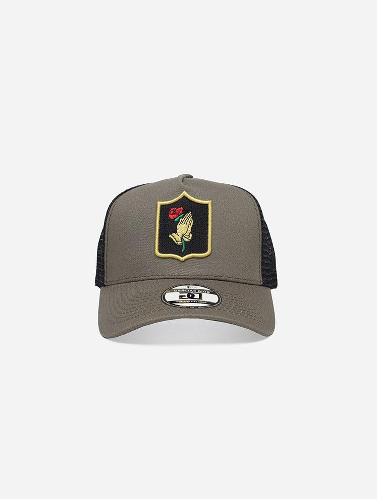 Gracias Dios Pray Hand Rose Logo 110 Snapback - Challenger Streetwear