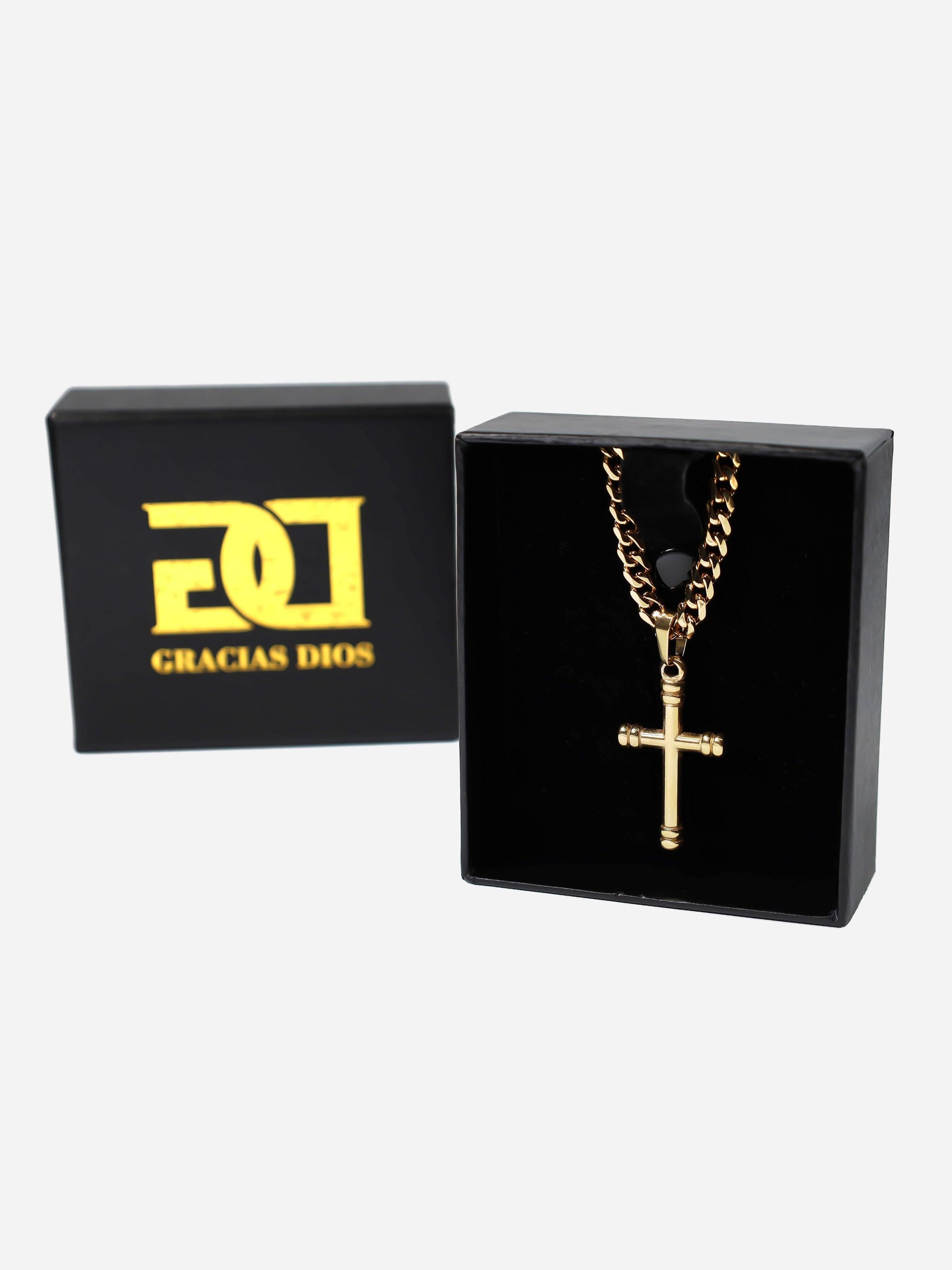 Gracias Dios Religious Cross Pendant - Challenger Streetwear