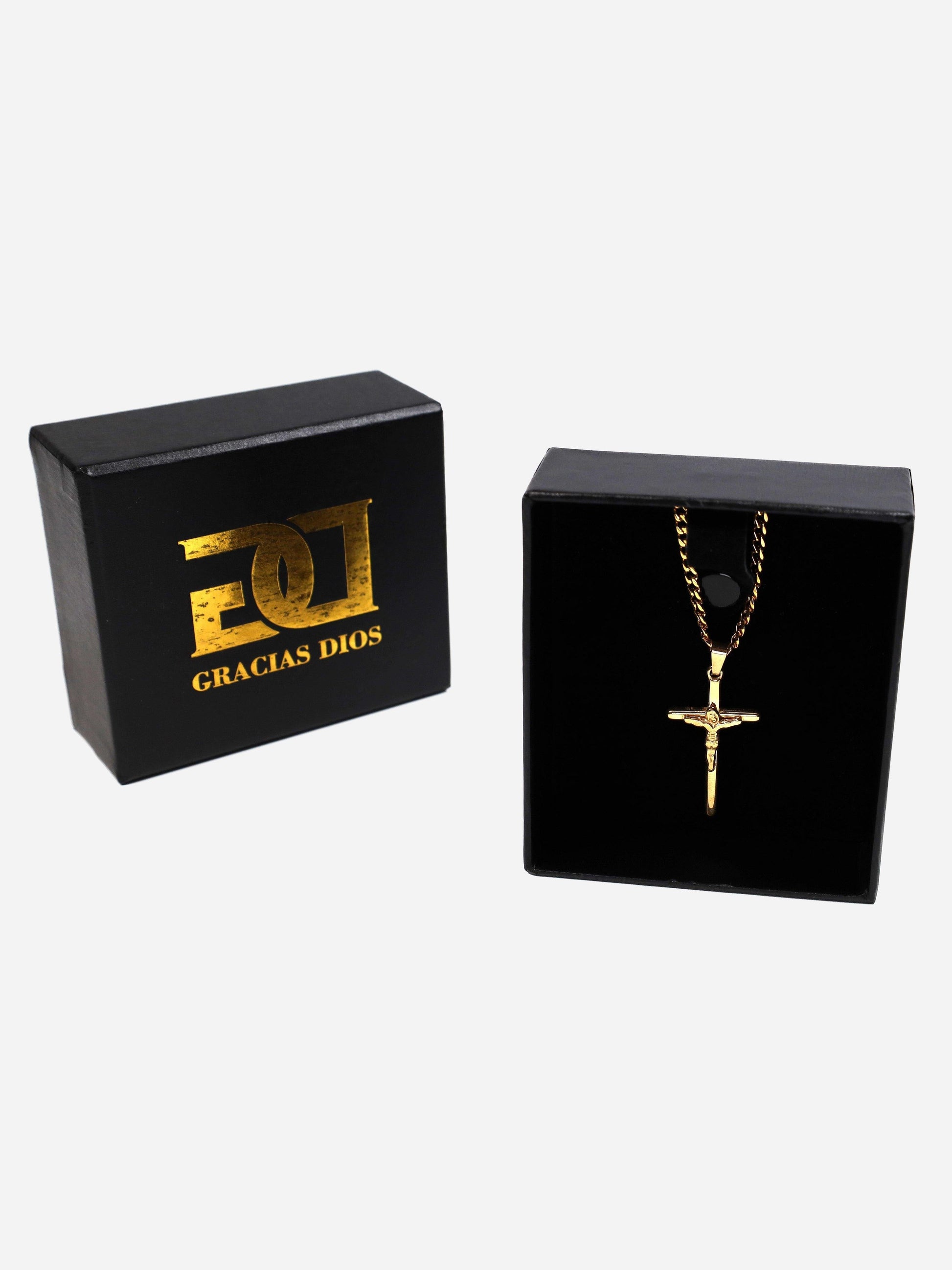 Gracias Dios Religious Crucifix Cross Pendant - Challenger Streetwear