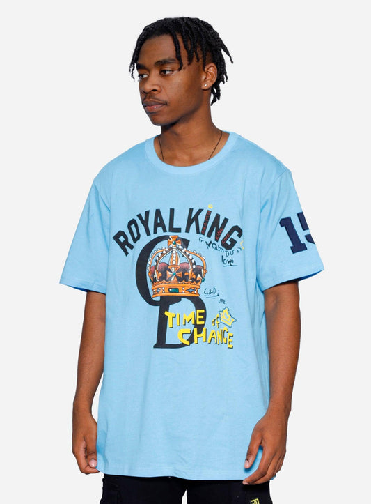 Gracias Dios Royal King Round Neck T-Shirt - Challenger Streetwear