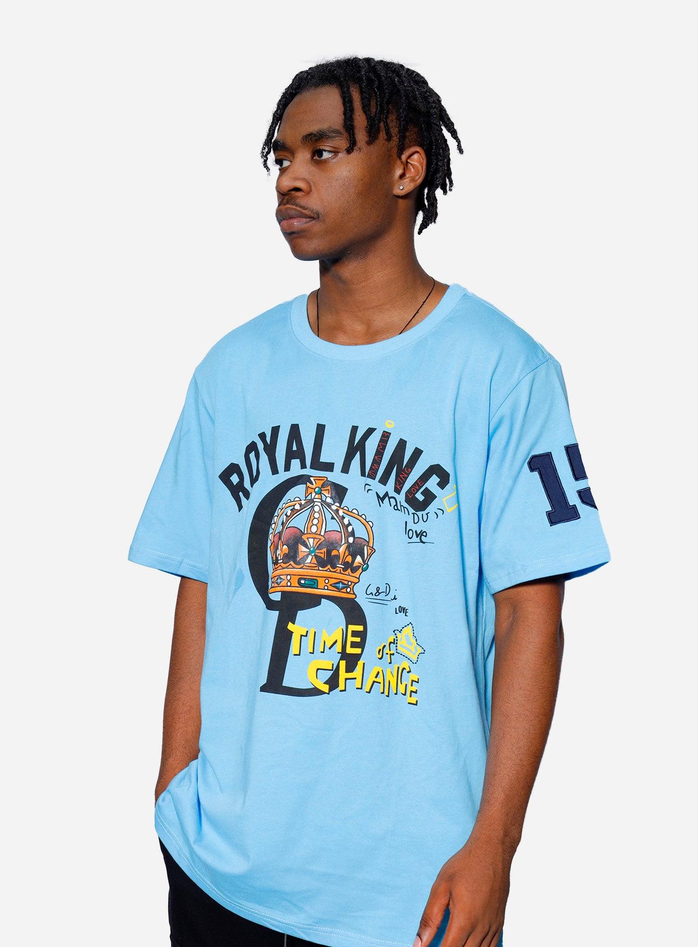 Gracias Dios Royal King Round Neck T-Shirt - Challenger Streetwear