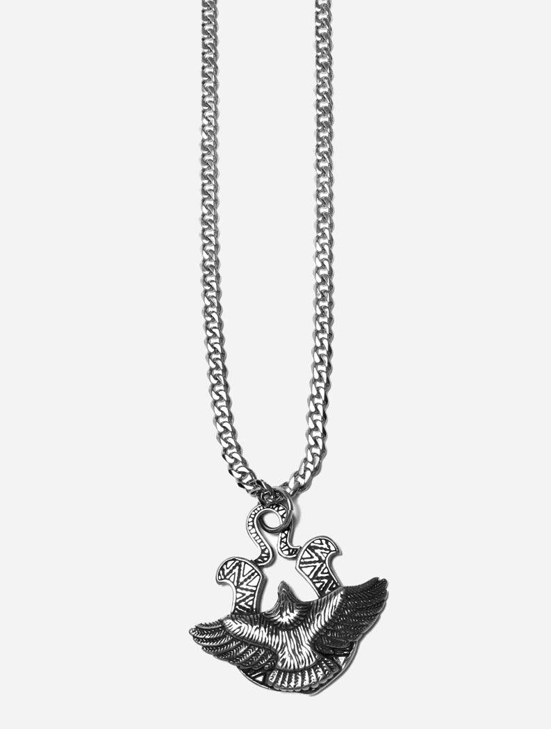 Gracias Dios Stainless Silver Eagle Pendant - Challenger Streetwear