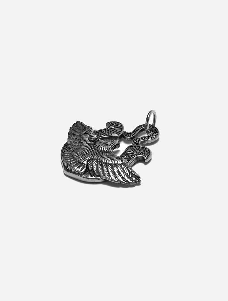 Gracias Dios Stainless Silver Eagle Pendant - Challenger Streetwear