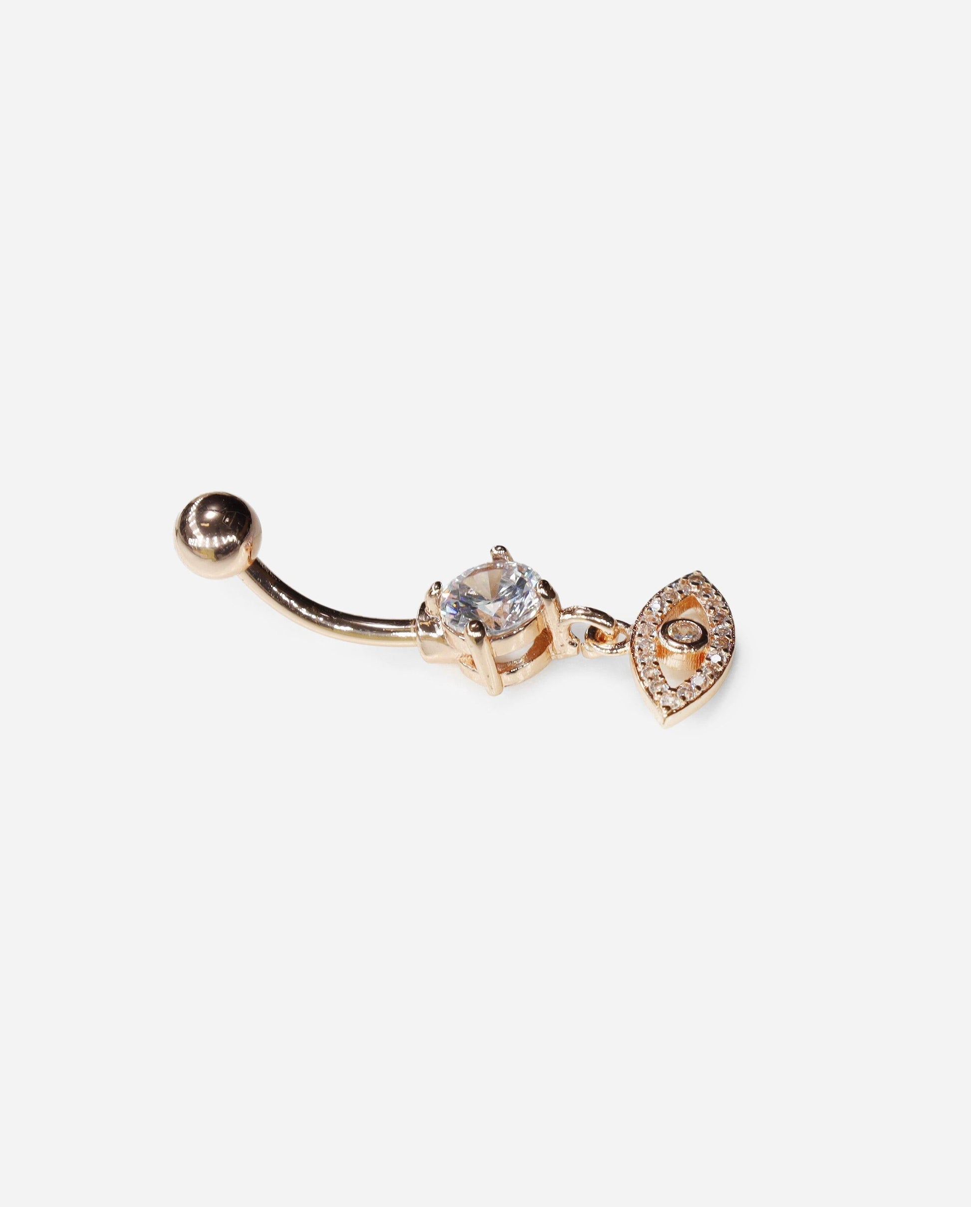 Gracias Dios Surgical Evil Eye Belly Piercing Ring - Challenger Streetwear