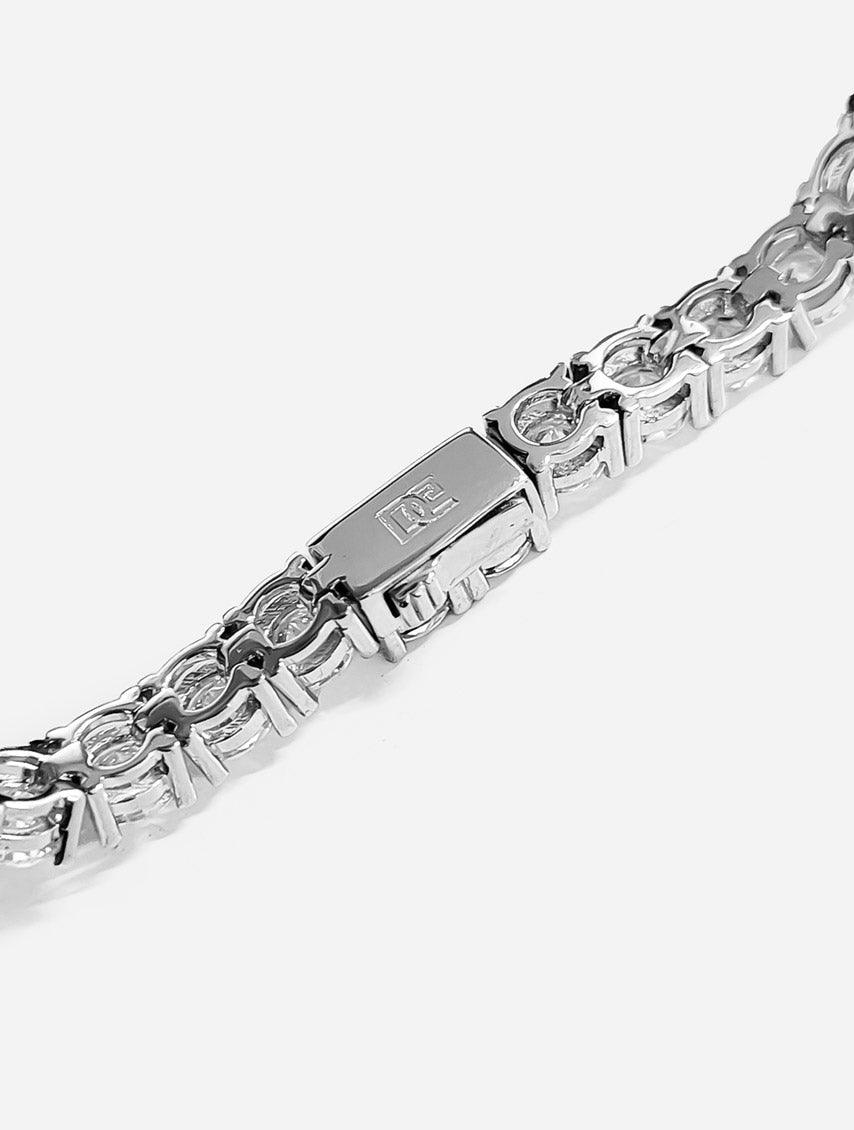 Gracias Dios Tennis Bracelet Brass White Gold Plated - Challenger Streetwear