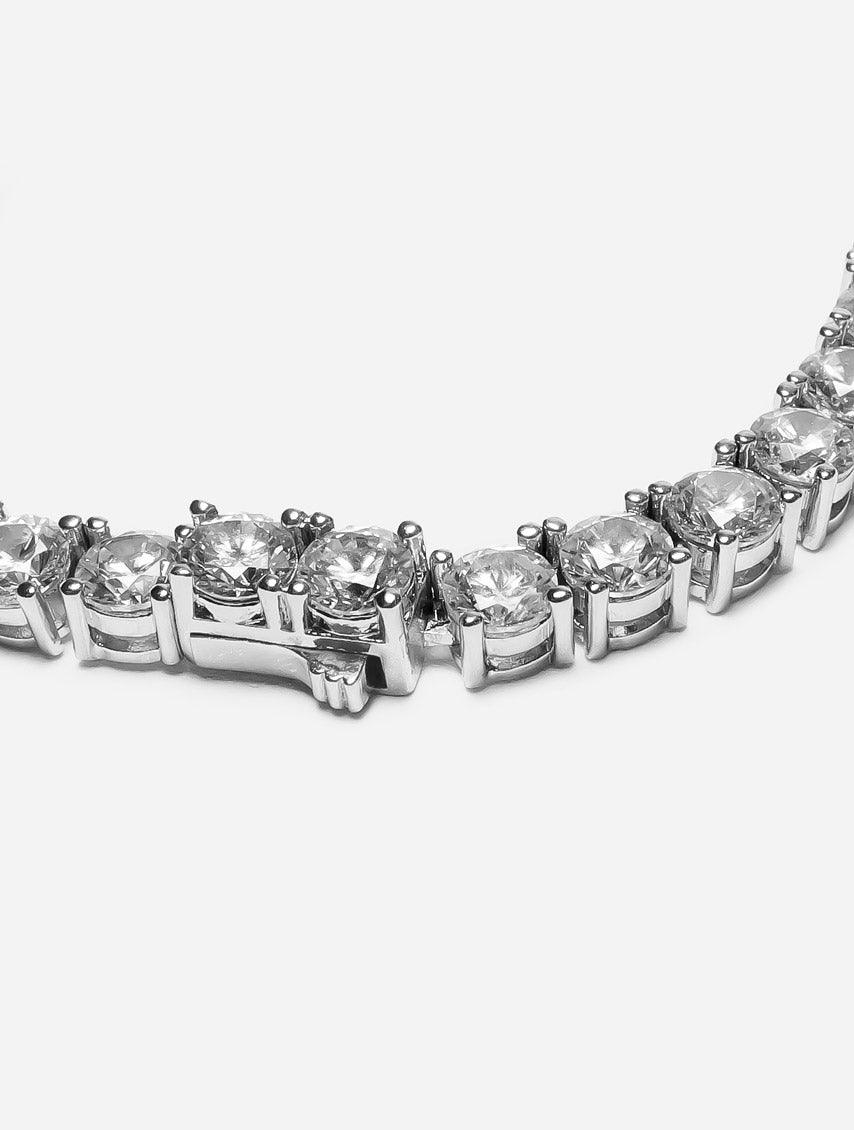 Gracias Dios Tennis Bracelet Brass White Gold Plated - Challenger Streetwear