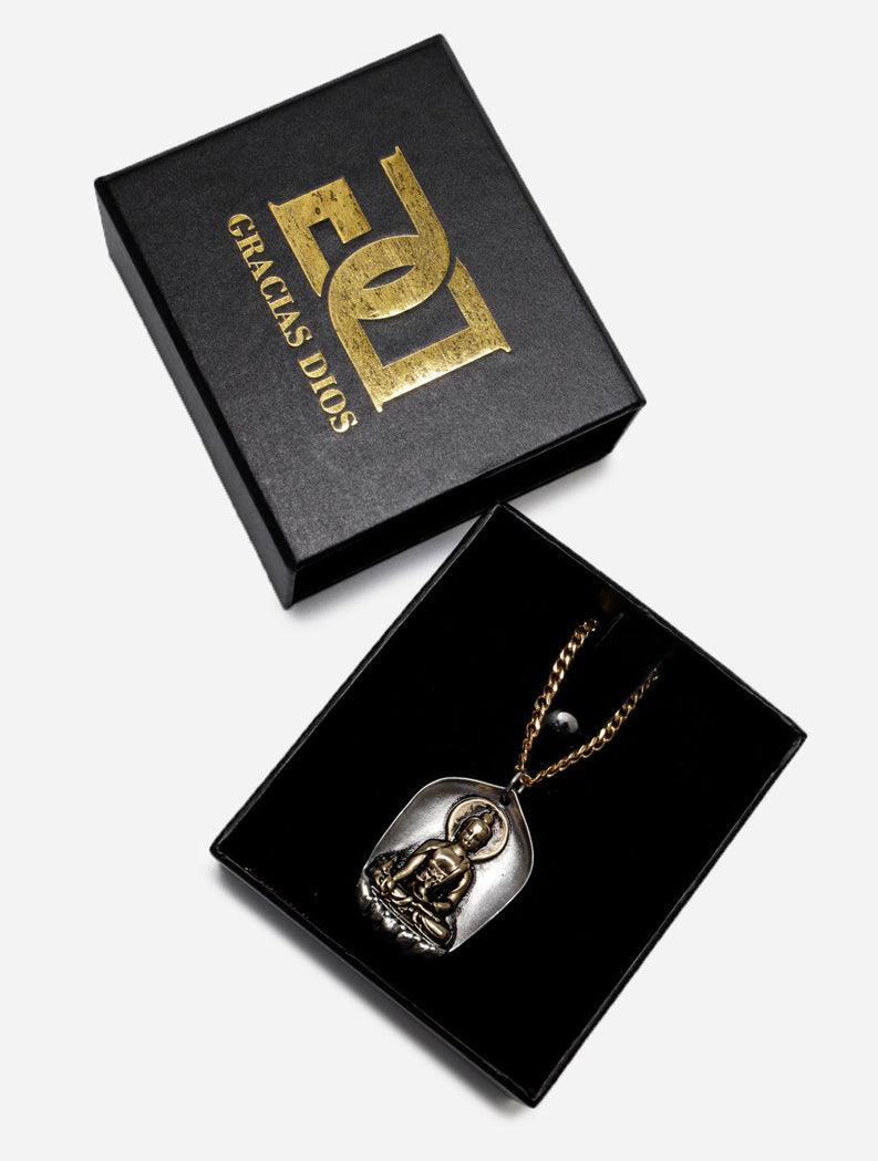 Gracias Dios Two Tone Buddha Pendant - Challenger Streetwear