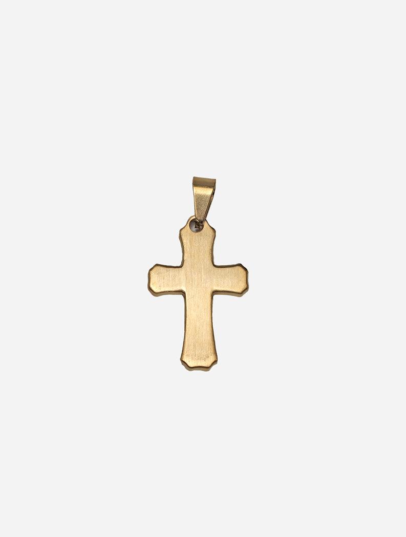 Gracias Dios Two Tone Gold Mini Cross - Challenger Streetwear