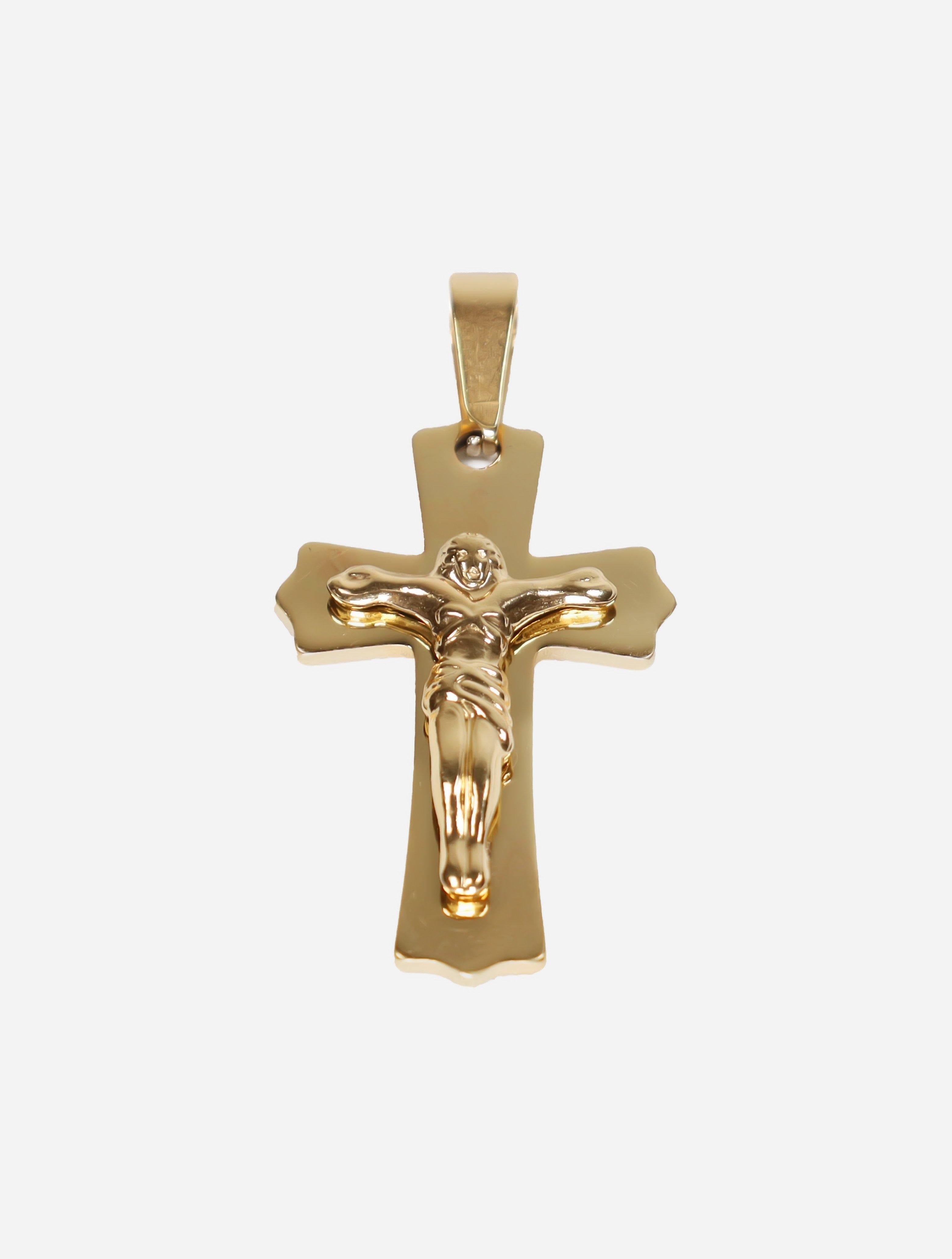 Gracias Dios Vintage Cross Crucifix Pendant - Challenger Streetwear