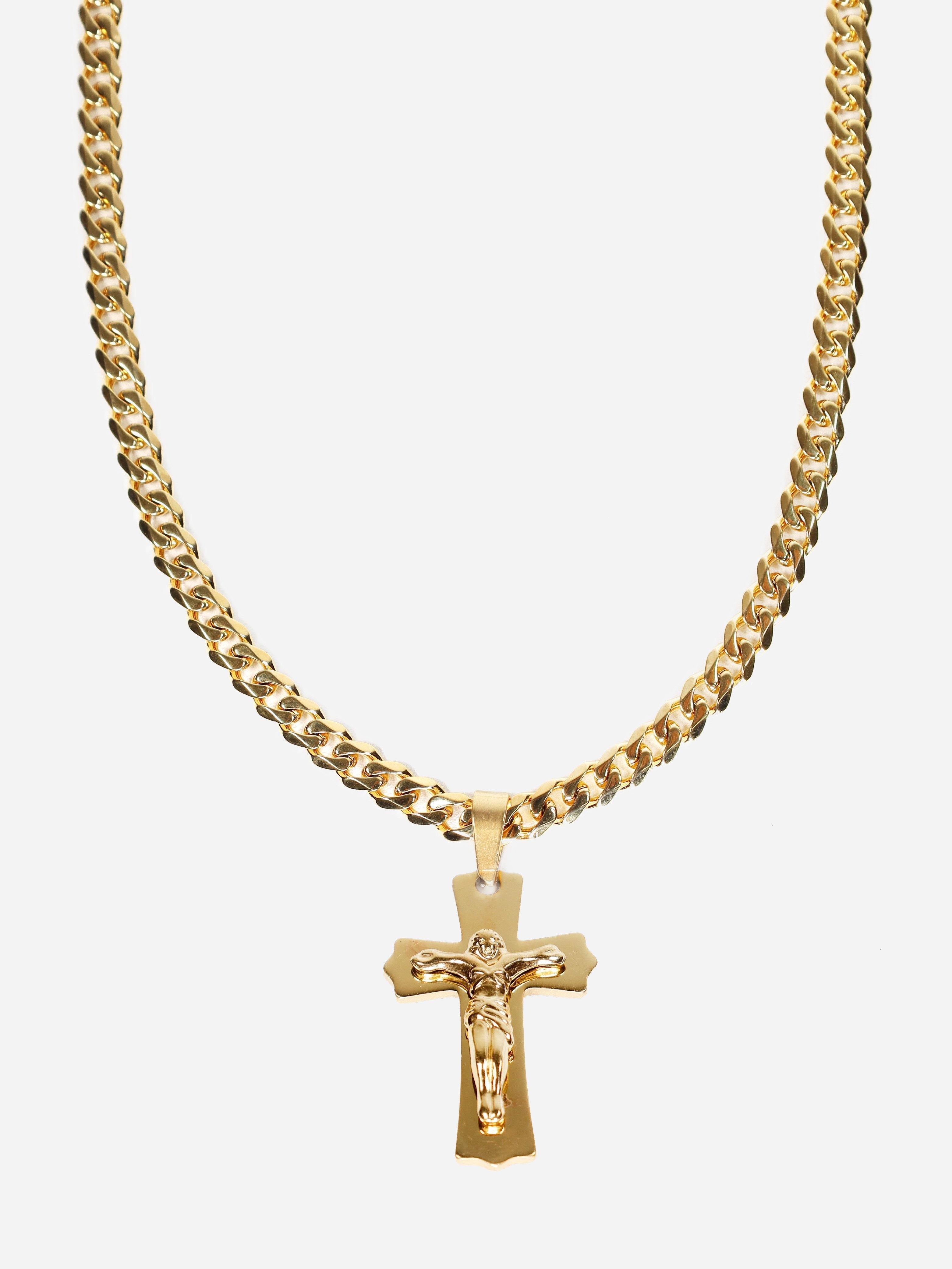 Gracias Dios Vintage Cross Crucifix Pendant - Challenger Streetwear