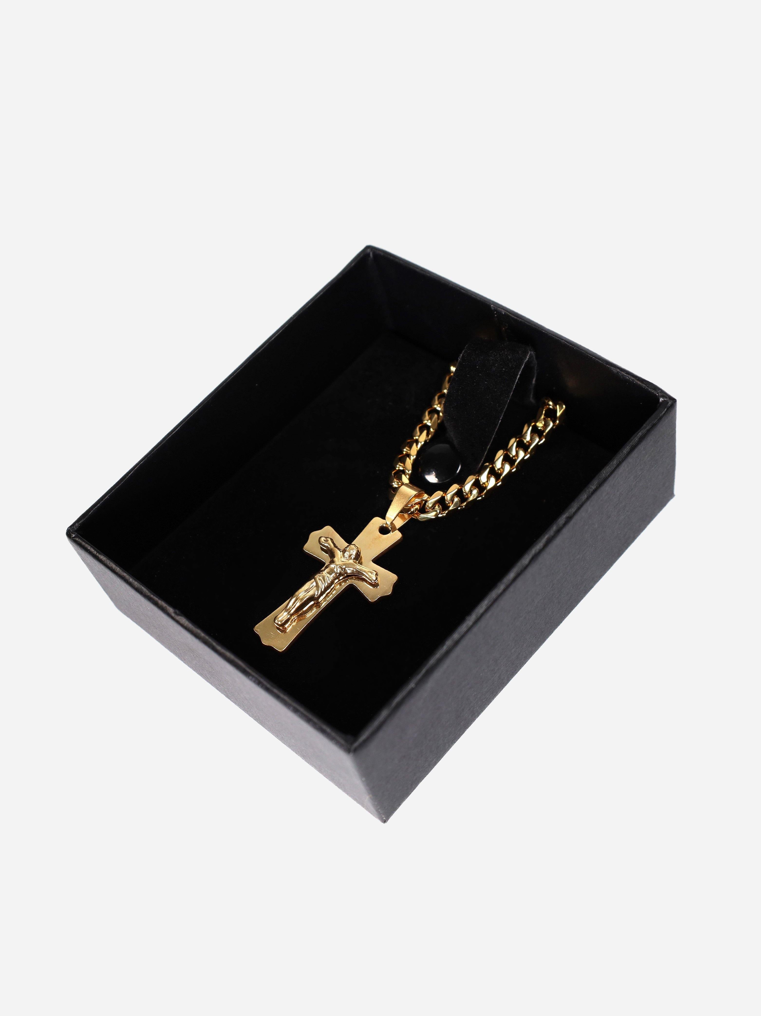 Gracias Dios Vintage Cross Crucifix Pendant - Challenger Streetwear