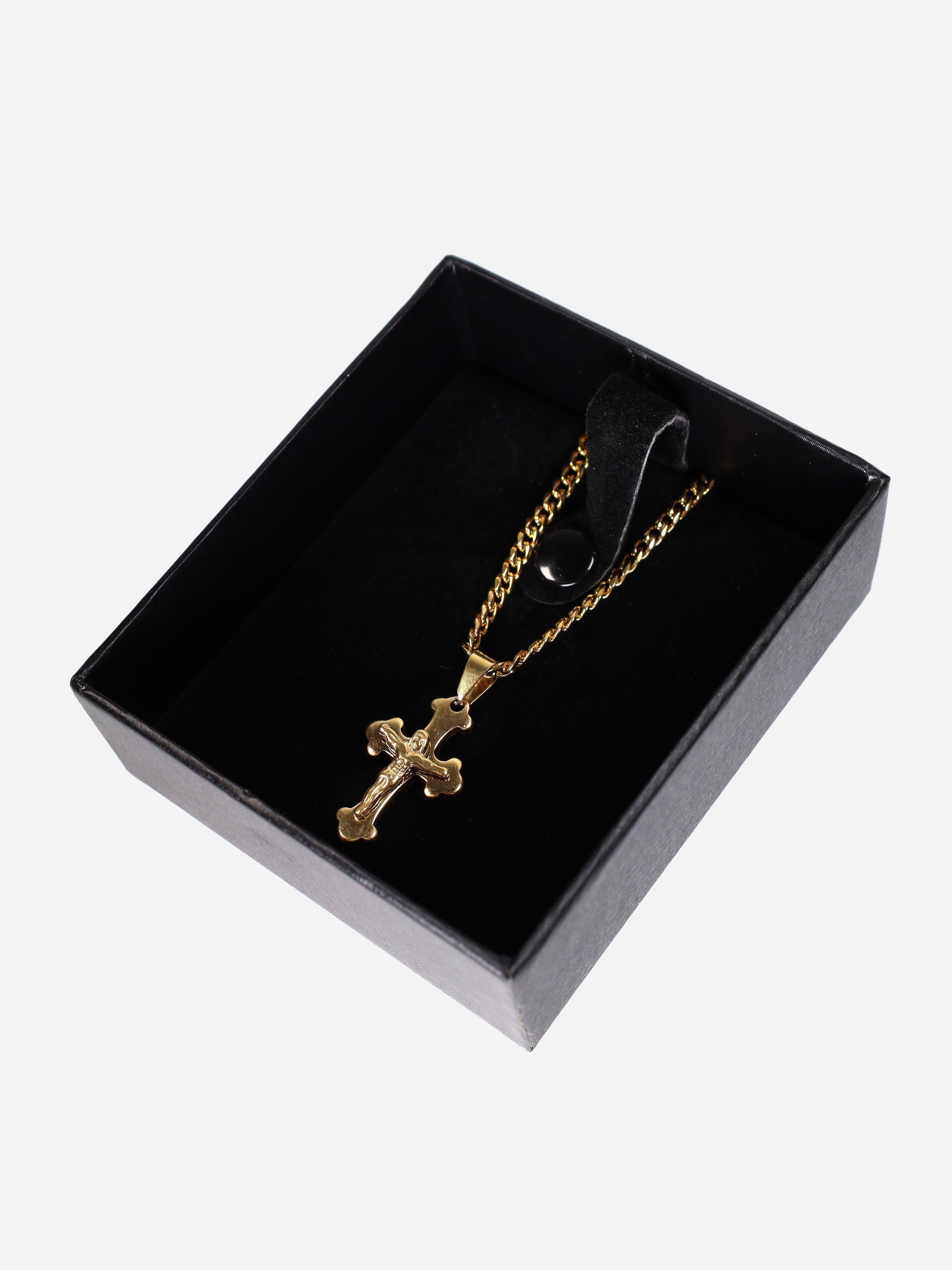 Gracias Dios Vintage Faith Crucifix Mini Pendant - Challenger Streetwear