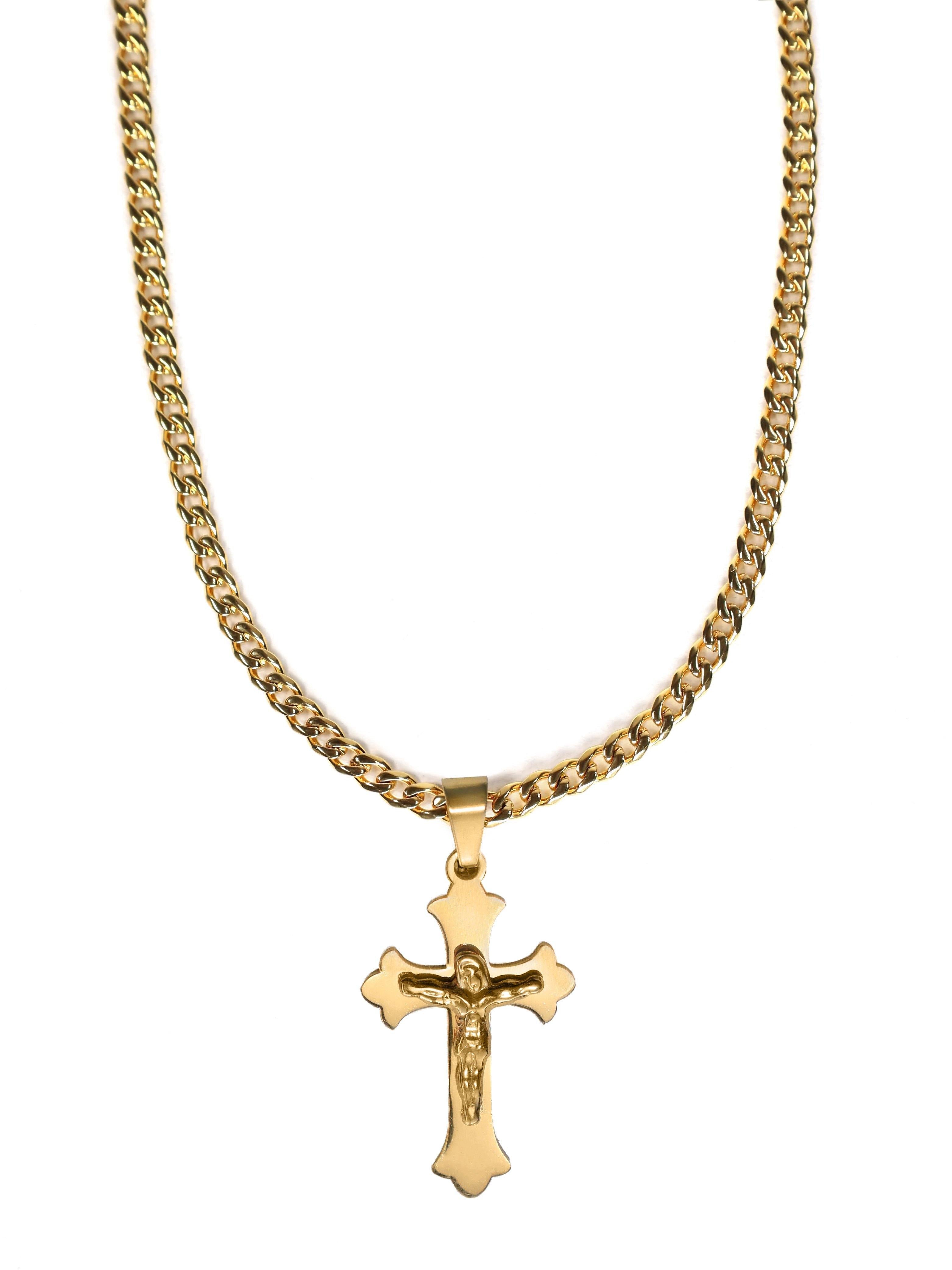 Gracias Dios Vintage Faith Crucifix Pendant - Challenger Streetwear