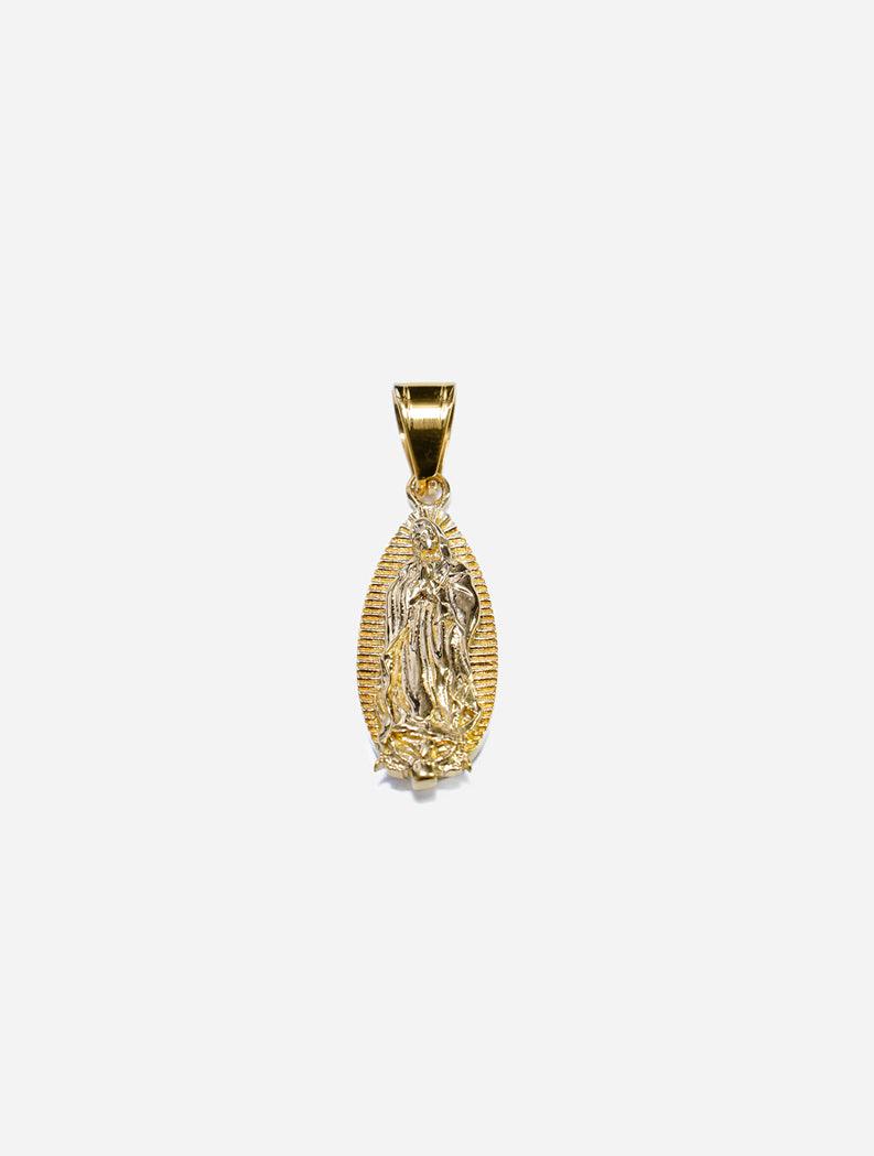 Gracias Dios Virgin Mary Gold Pendant - Challenger Streetwear